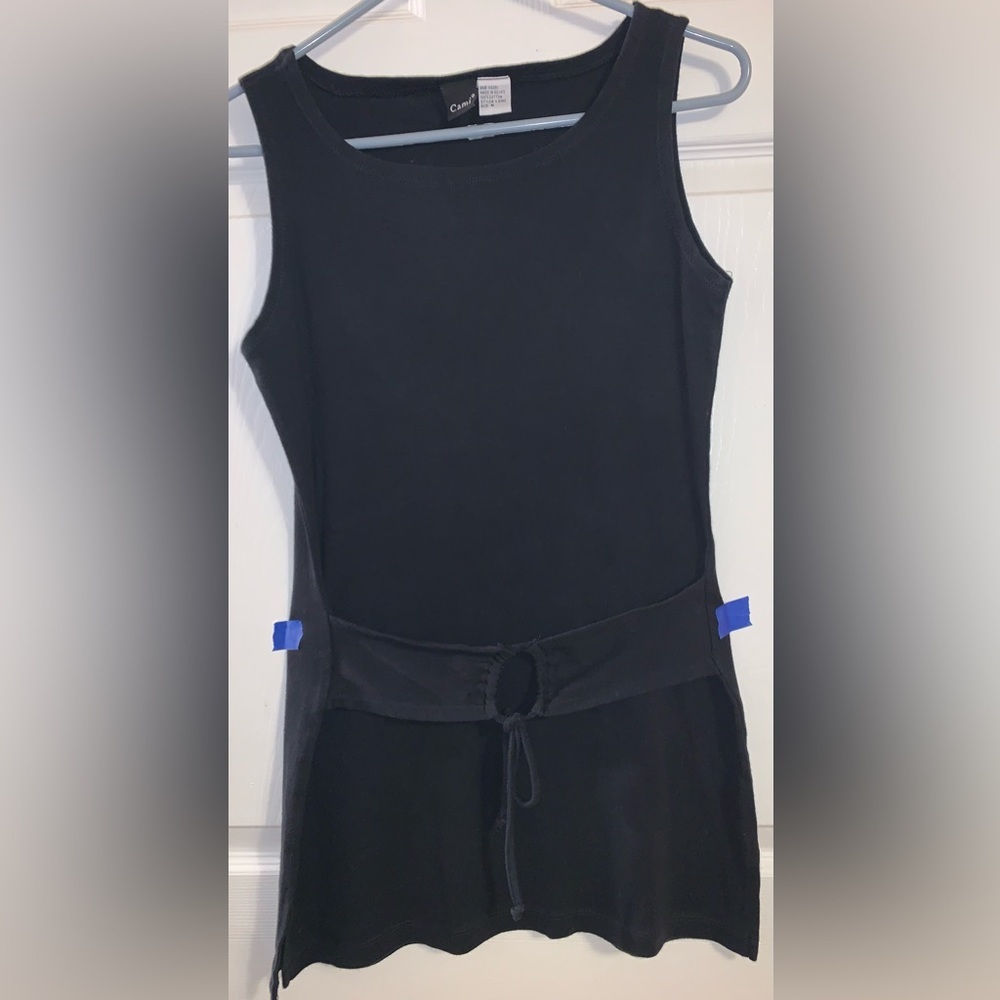 Cami - Cinch waist black tank top